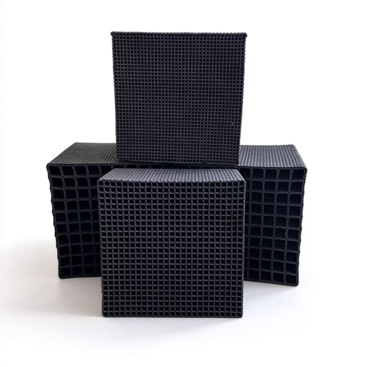Catalytic combustion honeycomb activated carbon